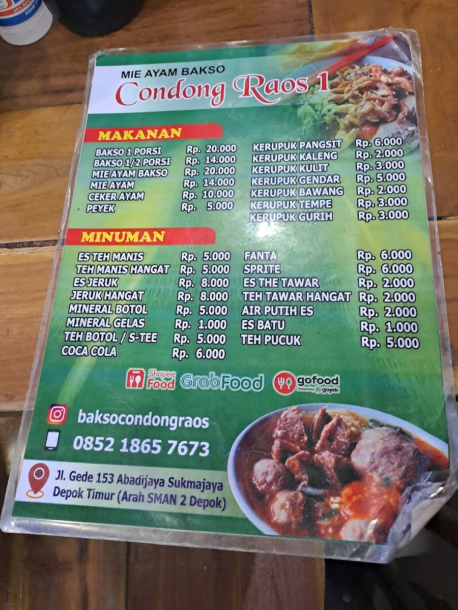 Pondok Bakso Condong Raos Menu - Image 5